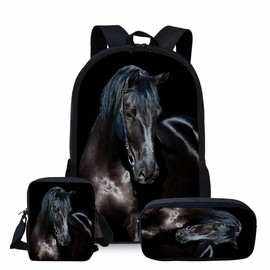 Lengender Kids Backpack, Horse Design, 18L, Waterproof, Polyester, B