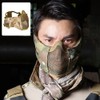 AOUTACC Airsoft Mask, Half Face Mesh Masks with Ear Protection