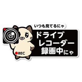 SignStore Cat Holding Camera Traffic Safety Sticker 8cm x 16cm Vinyl Made in Japan car_character_01 (Normal A)