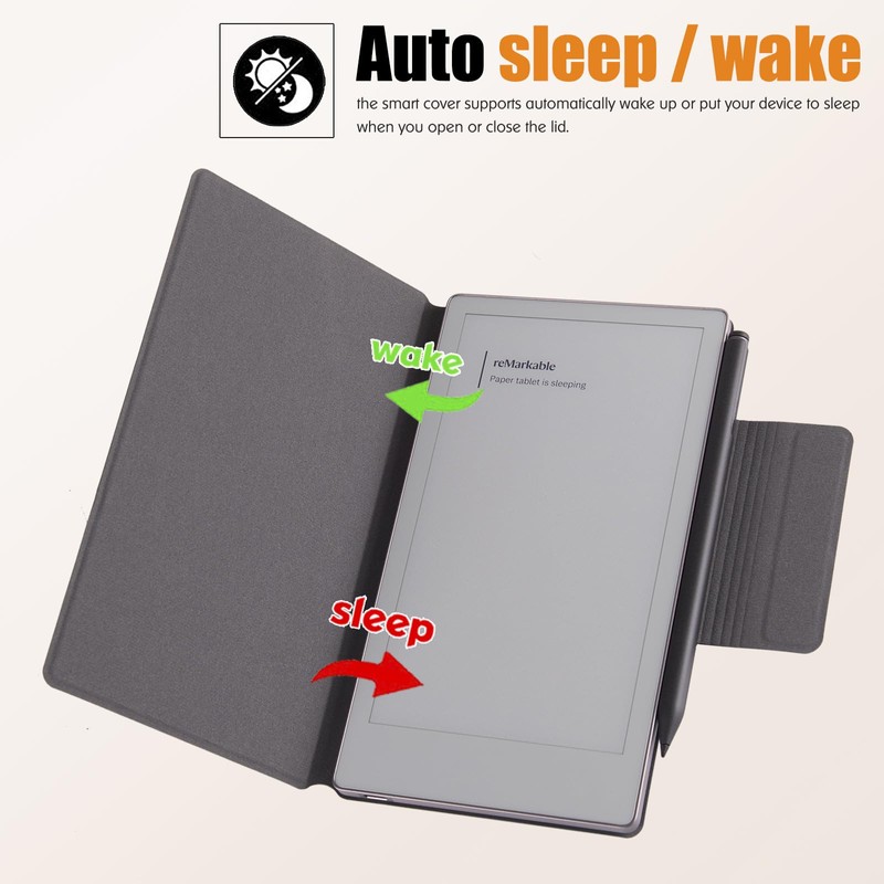 BOZHUORUI Case for 7.3" Remarkable Paper Pro Move,PU Leather Magnetic