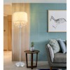 DLLT Crystal Living Room LED Floor Lamp-Bedroom Standing Lights, Elegant