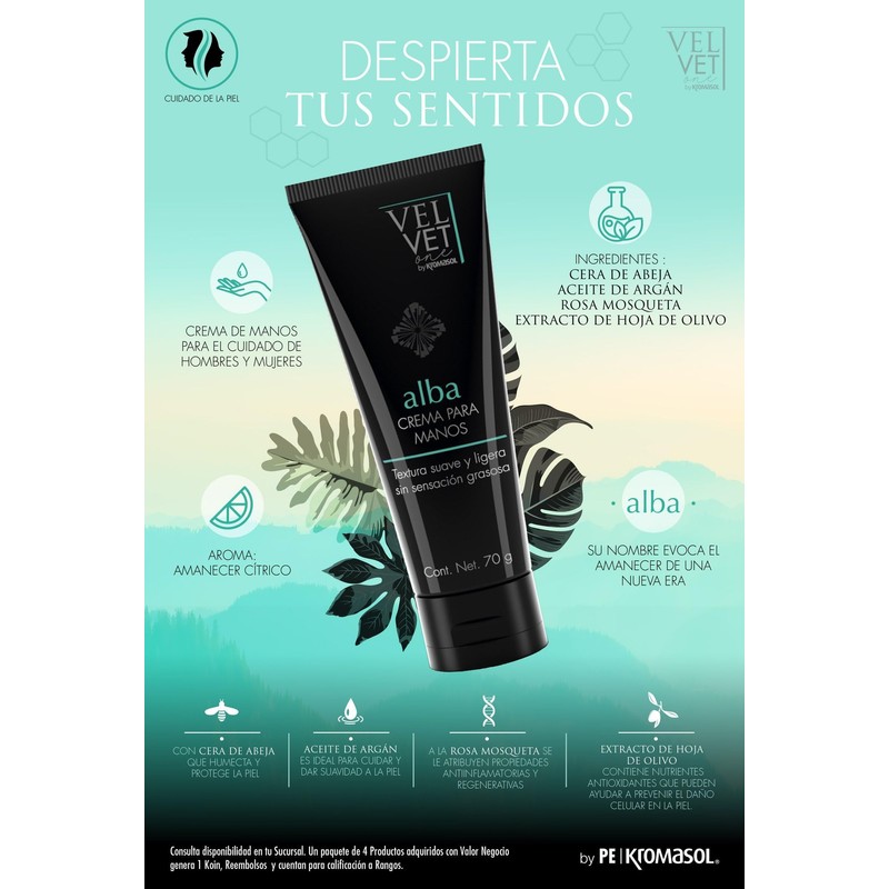 Crema para manos Alba byKromasol