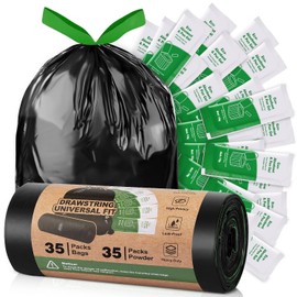 Camping Toilet Bags Poo Gel Set, 35 Count Portable Toilet Bags with 35 Count Camping Toilet Gel, 10 Gallon Composting Toilet for Portable Outdoor Hiking