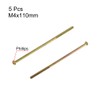sourcing map M4 x 110mm Male Thread Phillips Pan Head