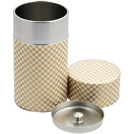 Yamako 80087 Po Kan Gorgeous Checkered Large Tea Tin