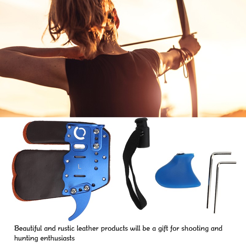 Rustic Leather Archery Finger Tab Right Hand Archery Finger Guard