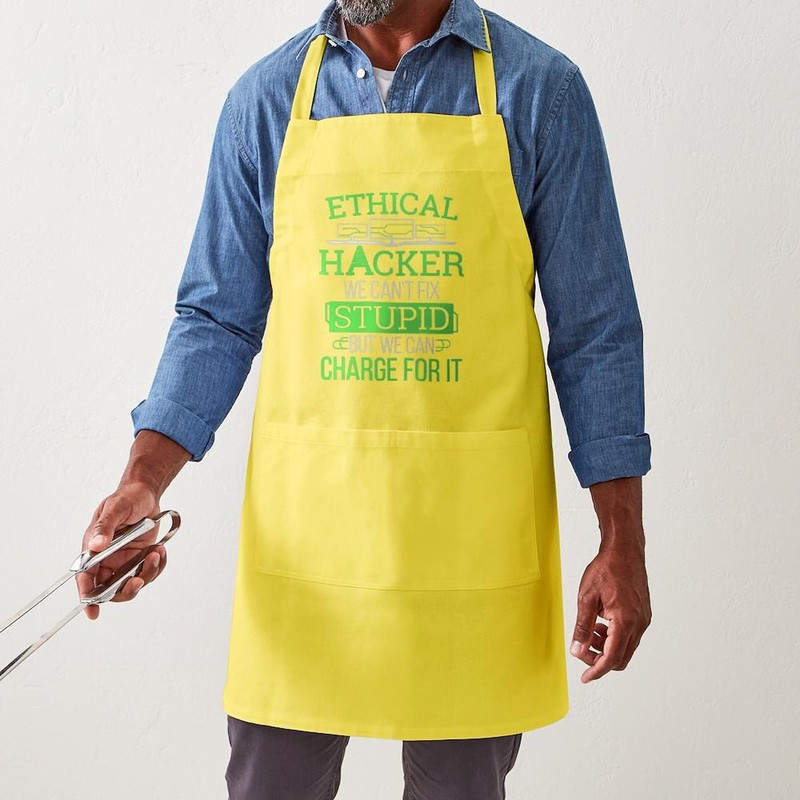 CafePress Cybersecurity Computer Hacking Ethical Hacker Kitchen Apron with Pockets,