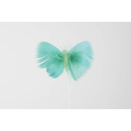 HEITMANN DECO Feather Butterflies Made of Wire - Various Green Shades - Spring - Pretty Easter Decoration