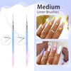 Nail Art Brushes, 5Pcs Nail Design Brushes for Thin Lines,