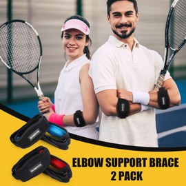 2 Pack Elbow Brace for Tendonitis and Tennis Elbow, Elbow Pad, Blue