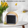 Digital Alarm Clock Round LED Voice Control Brightness Adjustable 12h