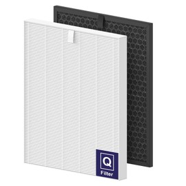 FMDZFL 5510 Filter Q Replacement for Winix 5510 and 5520 Air Purifier, 1x H13 True HEPA + 1x Activated Carbon (Part# 1712-0123-00)