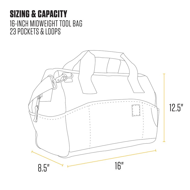Carhartt Onsite Tool Bag, Durable Water-Resistant, Tool Storage Bag, Midweight,