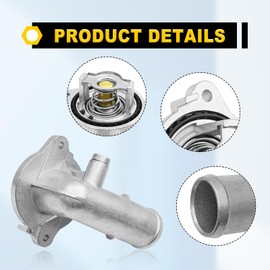 Dunviku Aluminum Thermostat Housing Assembly Upgrade for 2011-2021 Jeep Dodge RAM Chrysler 3 6L 3 2L V6 Engines Fits Cherokee Grand Caravan Town Country Avenger Journey Routan ProMaster