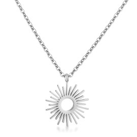 Unbranded Silvertone Sunburst Necklace