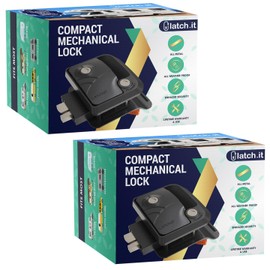 LATCH.IT Keyed-Alike Mini Mechanical Rv Door Latch Replacement | Rv Door Lock Replacement | 100% Metal Camper Latch | Rv Trailer Door Latch Only Fits 2.75" x 3.75" Door Lock Holes