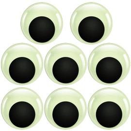 TOAOB 8pcs Glow in The Dark Wiggle Googly Eyes Self Adhesive Luminous Googly Eyes 50mm Plastic Sticker Eyes for DIY Crafts Scrapbooking Decoration