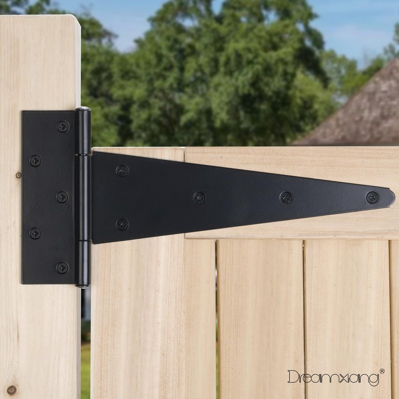 12 Inch T-Strap Gate Hinges, Heavy Duty Shed Barn Door