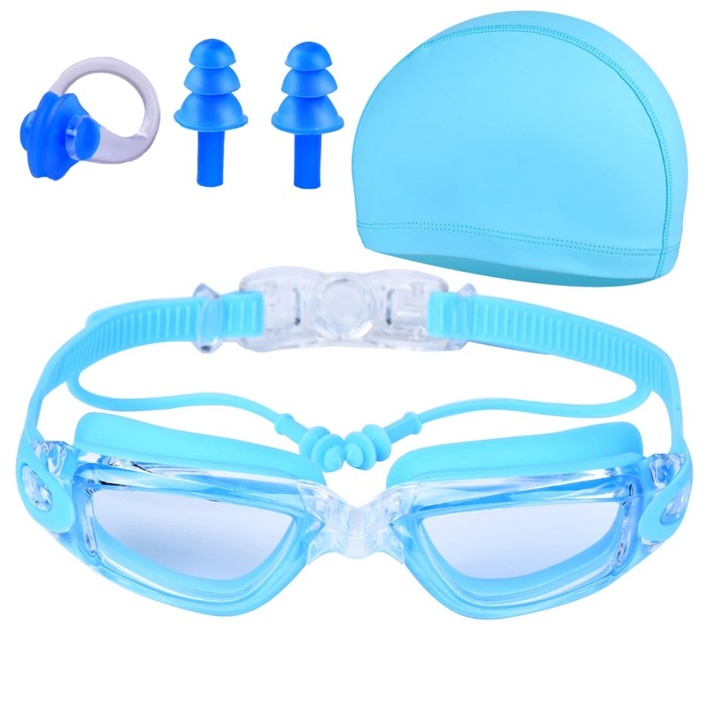 Kids Anti-Fog Swimming Goggles for Pool & Beach – UV-Protection