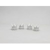 White Crown Tire Wheel Stem Air Valve Caps Car Truck