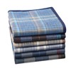 HOULIFE 100% Cotton Men's Stripe Soft Checkered Pattern Handkerchiefs Assorted