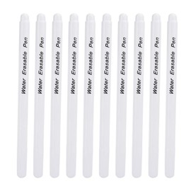 10pcs Disappearing Ink Marking Pen, Air Water Erasable Pen Fabric Marker Temporary Marking Auto-Vanishing Pen Air Erasable Pen for Cloth(Single Head White)