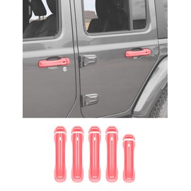 Savadicar 5-Piece Pink Door Handle Cover Trim Set for Jeep Wrangler JL JLU 4xe & Gladiator JT 2018-Present – Exterior Handle Cap Accent Accessories