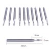 Gasea 10Pcs 2mm Cutting Edge Single Flute Carbide End Mill