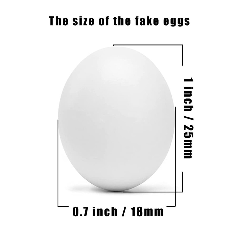 WOLEDOE 8Pcs Fake Bird Eggs, Stop Egg Laying fit Bourkes
