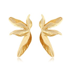 FDEETY Earrings for Women Large Leaf Earrings Cubic Bridal Pendant Earrings Hypoallergenic Earrings Fashion Jewellery Earrings Gifts for Women Jewellery, Zinc