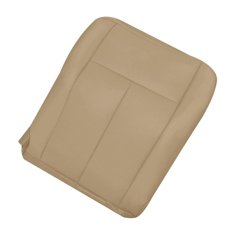 Zieichy Driver Side Bottom Replacement Leather Seat Cover Tan Compatible