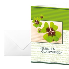 SIGEL DS004 Glückwunschkarten Fortune, 10er Set mit Umschlägen, ideal zum Bedrucken, aus nachhaltigem Papier