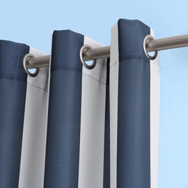 Sun Zero Valencia 2-Pack Cabana Stripe Indoor/Outdoor UV Protectant Energy Efficient Grommet Curtain Panel Pair