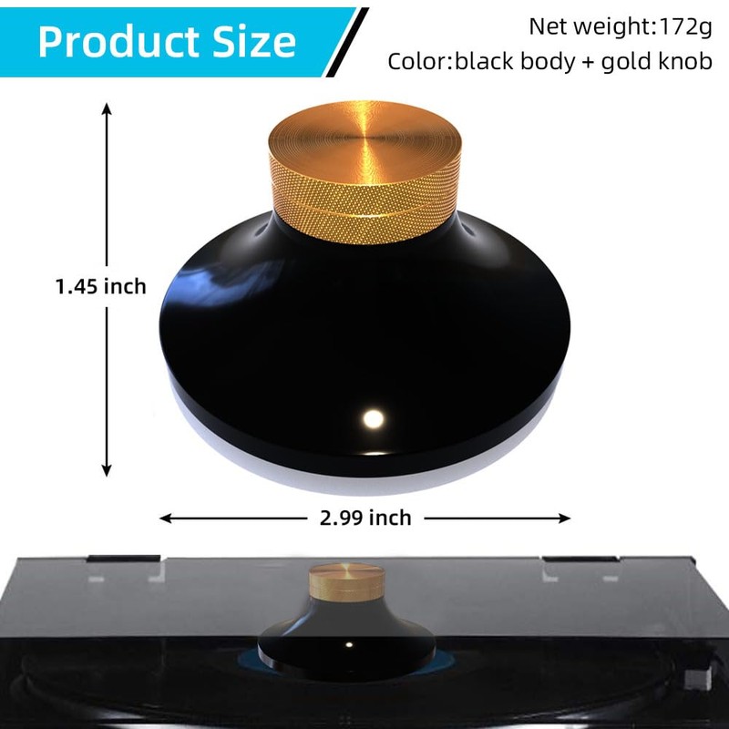 Xirhhur Record Clamp Record Stabilizers Disc Stabilizer Vinyl Clamp Turntable