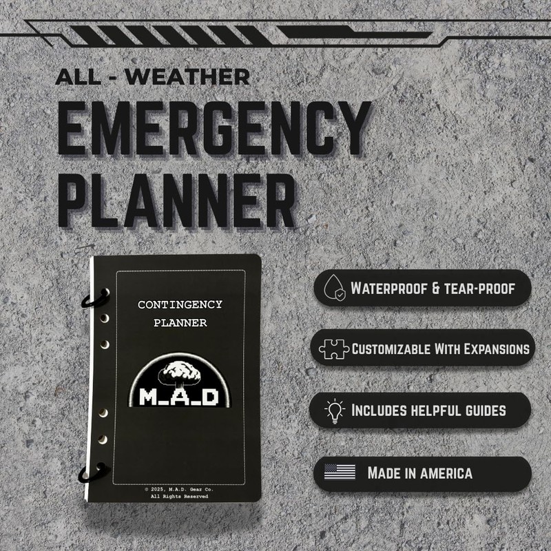 All-Weather Emergency Planner: Waterproof & Tear-Proof, for Family Safety &