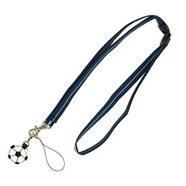 Children's Neck Strap Blue Soccer Navy Navy Soccer Ball zyorikomuanku-ru Kids Stainless Steel Strap Neck Strap Kindergarten Elementary School Kindergarten Entrance