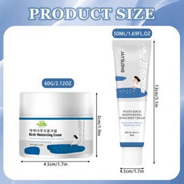 Moisturising Sunscreen with Birch Juice, SPF 50 PA++++ Korean Sunscreen, Birch Juice Moisturising Cream, Matting Sun Cream, No White Tint, Strong UV Protection, Sea-Friendly and Reef-Proof (2)