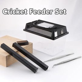 1 Pack Cricket Keeper Insect Keeper with 2 Pcs Dispenser Tubes and 2 Pcs Insect Stainless Steel Tweezers for Reptile Bearded Dragon Leopard Gecko Lizard Frog (Large)