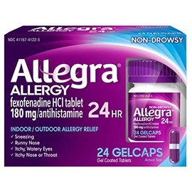 Allegra 24 Hour Allergy Gelcaps - 24 Ct., Pack of 2