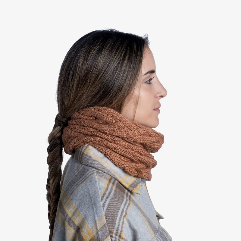Buff Scaldacollo in tricot e pile CARYN ROSEWOOD Women Taglia
