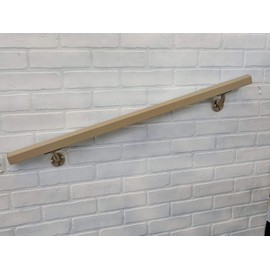 Aluminum Handrail Direct AHR 6' Handrail Section with Mounts - Clay - Stair Handrail - USA Made Railing- Easy to Install Handrails for Outdoor & Indoor Stairs, Porch & Deck Stair Handrail