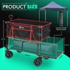 400L Large Capacity Folding Double Decker Wagon with Brakes, 50"