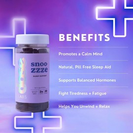 Dose Snooze Sleep Gummies (30 Day Supply) | Sleep Gummies | Berry | Promotes Relaxation & Helps You Sleep | With Vitamins B6, Saffron, Chamomile & Zinc | Natural Ingredients | Vegan | Recyclable Packs