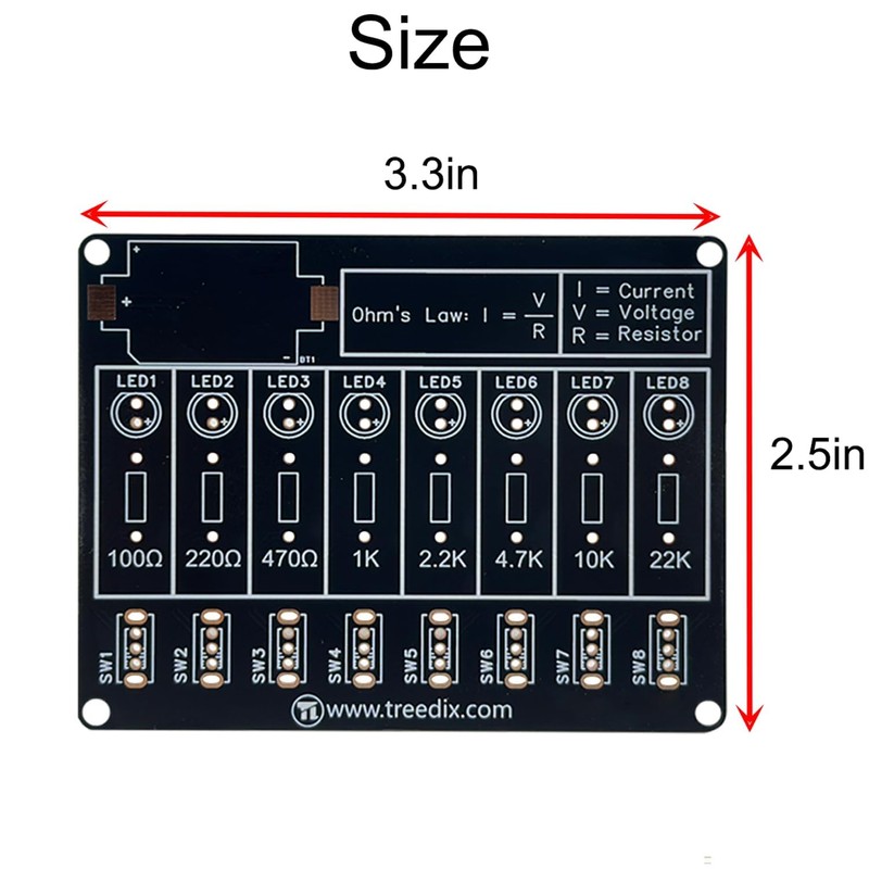 Treedix Soldering Practice Kit, DIY Electronic Project Learning Circuit Solder