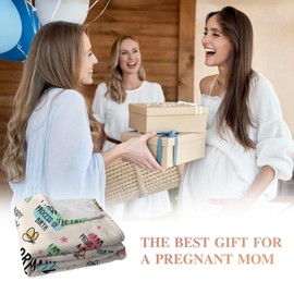 New Mom Gifts for Women, Pregnancy Gift for Wife Daughter, Mom Blanket with Pregnancy Daily Affirmations, Mommy to be, First Time Moms Gift, Best Gifts for Pregnant Friend, Throws Blankets 50" x 60"