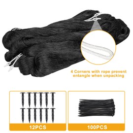 BSTPCOO Bird Netting - 50ft x 100ft Heavy Duty Nylon Netting with 1 inch Mesh for Chicken Coop, Poultry, Aviary, Deer Fence, Trellis, Fruits Trees and Plants