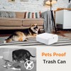 MOPALL Small Bathroom Trash Can with Lid, 3.2 Gallon /