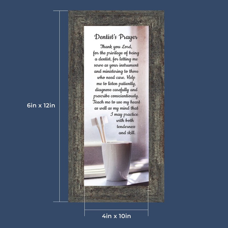 Crossroads Home Décor The Dentist Pray Picture Frame, Dental Office