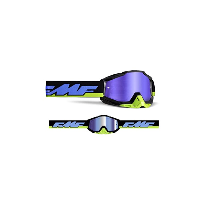 PRORACER FMF Powercore Motocross Goggles for Motorcycle Pit Bike (Blue