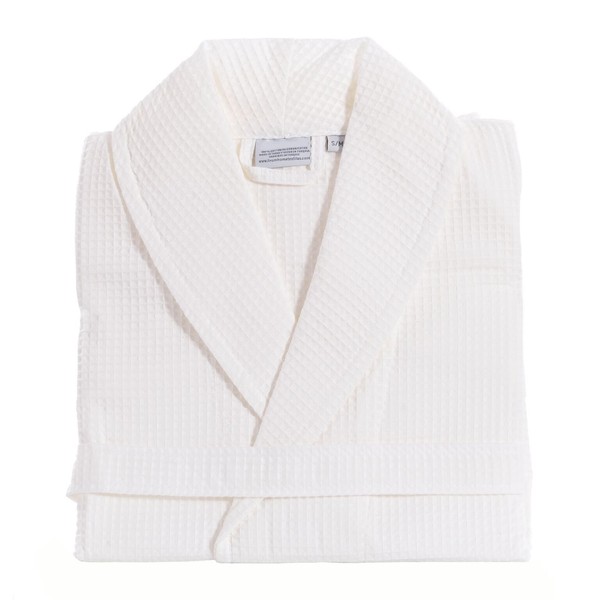 Linum Home Textiles Unisex Waffle Weave Bathrobe 100% Authentic Turkish